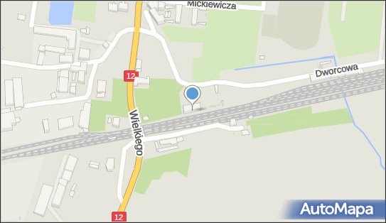 Wschowa, Dworcowa 3, Wschowa 67-400 - Dworzec kolejowy, Przystanek kolejowy