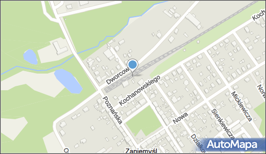 Zaniemyśl, Dworcowa 2, Zaniemyśl 63-020 - Dworzec kolejowy, Przystanek kolejowy