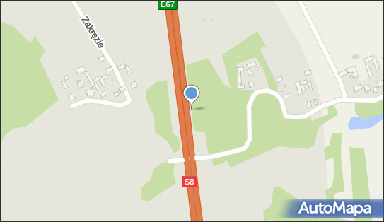 120 km/h - Koniec, S8, E67, Zakręzie, Wyszków 07-200 - Fotoradar odcinkowy