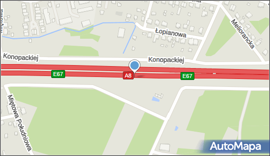 120 km/h - Koniec, A8eE67, Wrocław - Fotoradar odcinkowy