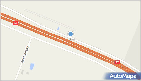 120 km/h Poczatek, S7E28E77, Nowy Dwór Gdański - Fotoradar odcinkowy