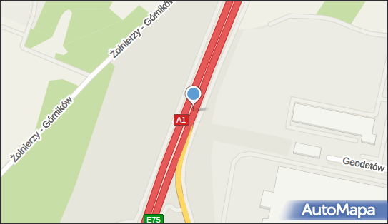 140 km/h - Początek, A1, Radomsko - Fotoradar odcinkowy