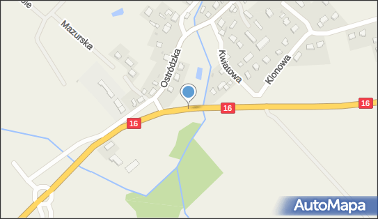 90 km/h, Ostródzka, Gietrzwałd 11-036 - Fotoradar odcinkowy
