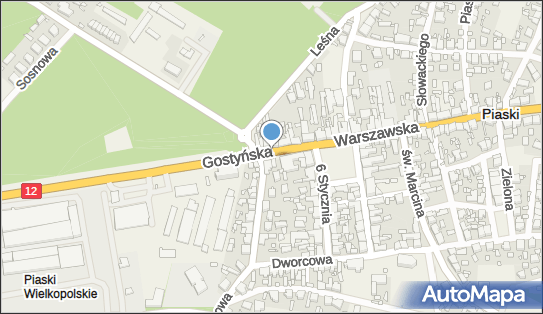 50 km/h, Gostyńska, Piaski 63-820 - Fotoradar stacjonarny 50 km/h