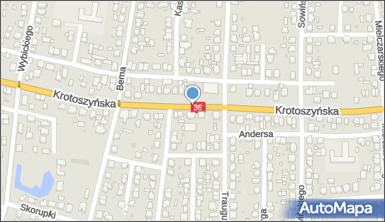 50 km/h, DK36, Krotoszyńska, Ostrów Wielkopolski 63-410 - Fotoradar stacjonarny 50 km/h