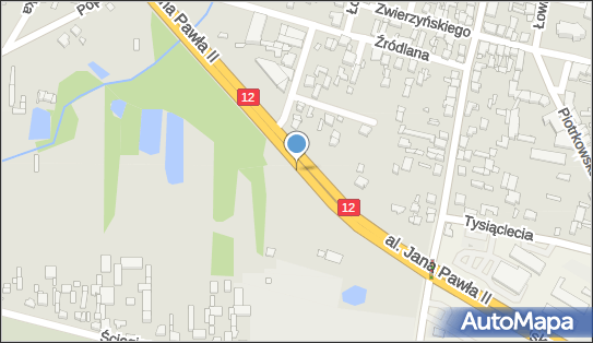 50 km/h, DK91, E67, Aleja Jana Pawła II, Tuszyn 95-080 - Fotoradar stacjonarny 50 km/h