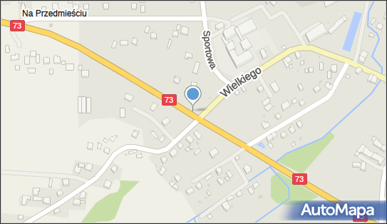 50 km/h, DK73, Króla Kazimierza Wielkiego, Stopnica 28-130 - Fotoradar stacjonarny 50 km/h