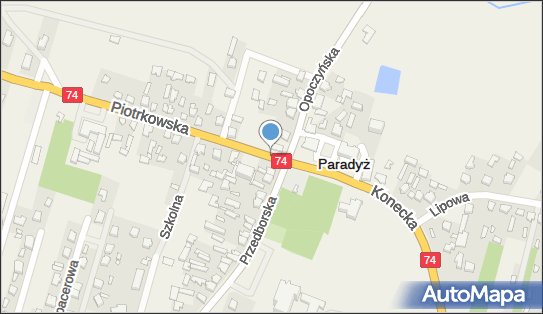 50 km/h, Piotrkowska, Paradyż 26-333 - Fotoradar stacjonarny 50 km/h