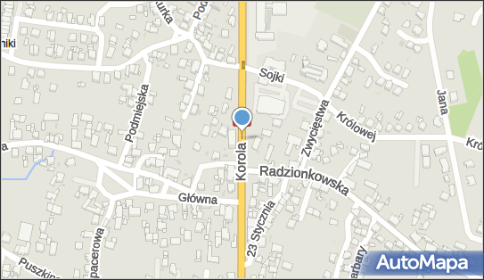 50 km/h, Korola Józefa, Tarnowskie Góry 42-605 - Fotoradar stacjonarny 50 km/h