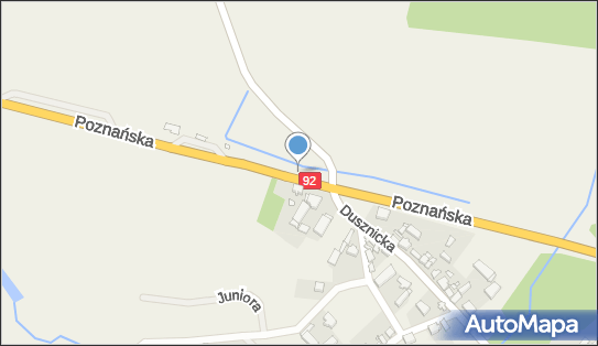 50 km/h, DK92, Poznańska, Podrzewie 64-541 - Fotoradar stacjonarny 50 km/h