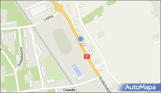 50 km/h, DK77, gen. Tadeusza Kościuszki, Nowa Sarzyna 37-310 - Fotoradar stacjonarny 50 km/h