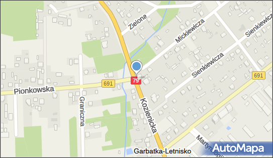 Fotoradar stacjonarny 50 km/h, Kozienicka 8, Garbatka-Letnisko 26-930 - Fotoradar stacjonarny 50 km/h