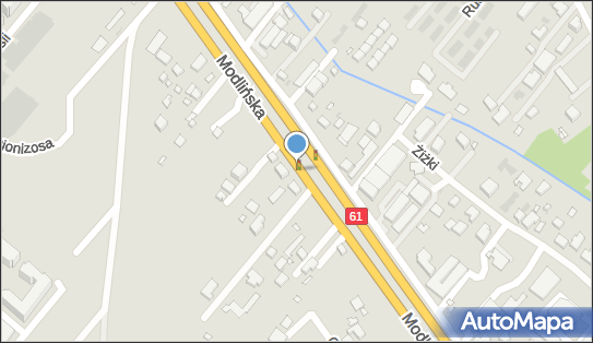 60 km/h, DK61, Modlińska, Warszawa 03-151 - Fotoradar stacjonarny 60 km/h