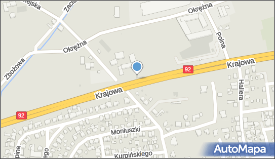 70 km/h, DK92, Krajowa, Kostrzyn 62-025 - Fotoradar stacjonarny 70 km/h