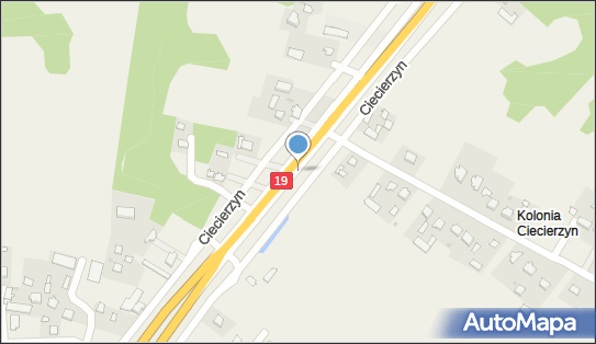 70 km/h, DK19, Ciecierzyn 21-003 - Fotoradar stacjonarny 70 km/h