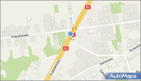 70 km/h, Modrzewiowa, Poczesna 42-262 - Fotoradar stacjonarny 70 km/h