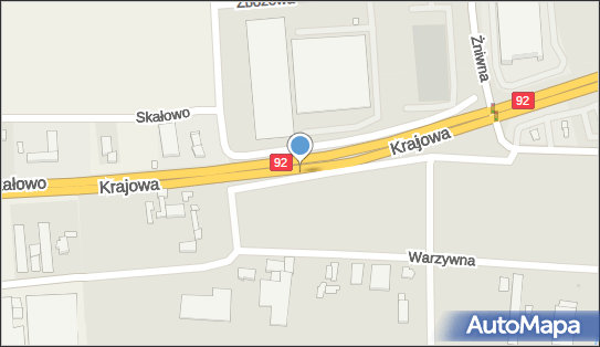 70 km/h, DK92, Krajowa, Kostrzyn 62-025 - Fotoradar stacjonarny 70 km/h