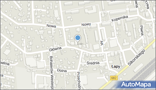 GLS - Punkt odbioru, Glowna 38, Lapy 18-100