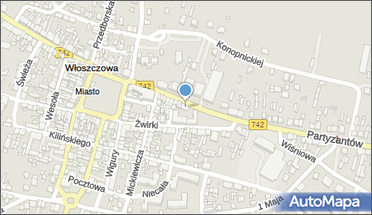 GLS - Punkt odbioru, UL. PARTYZANTÓW 16, Włoszczowa 29-100