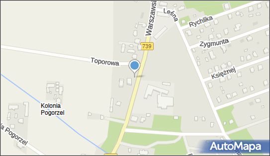 Hydrant, DW 739, Warszawska, Osieck - Hydrant