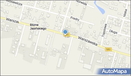 Nadziemny, Warszawska580, Blizne Jasińskiego 05-082 - Hydrant