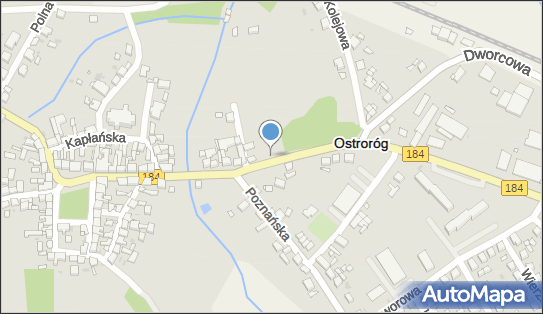 Nadziemny, DW184, Szamotulska, Ostroróg 64-560 - Hydrant