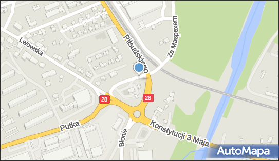 Nadziemny, DK28, DK52, marsz. Józefa Piłsudskiego, Wadowice 34-100 - Hydrant