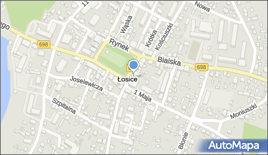 PaczkoPunkt InPost POP-LOS7, Rynek 19, Łosice 08-200, godziny otwarcia