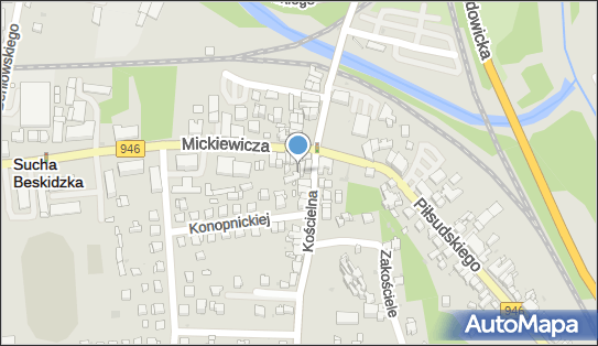 PaczkoPunkt InPost POP-SBE8, Kościelna 2, Sucha Beskidzka 34-200, godziny otwarcia