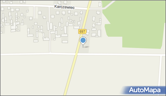 Drewniany krzyż, DW 697, Karczewiec - Kapliczka, Figura Świętych, Krzyż