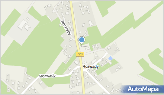 Drewniany krzyż, DW 728, Rozwady - Kapliczka, Figura Świętych, Krzyż