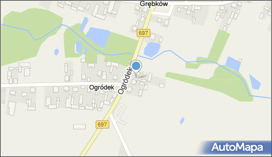 Figurka, DW 697, Ogródek - Kapliczka, Figura Świętych, Krzyż