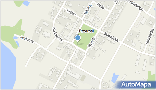 Kapliczka, Figura Świętych, Krzyż, Rynek, Przerośl 16-427 - Kapliczka, Figura Świętych, Krzyż