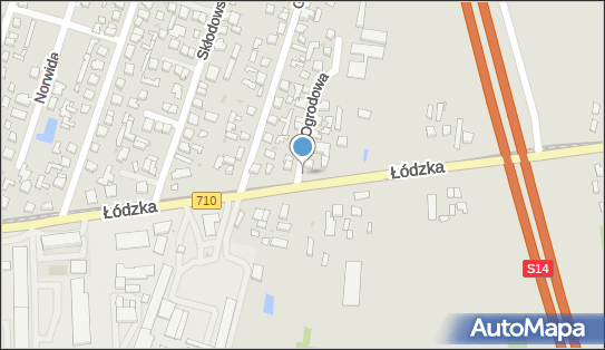 Kapliczka, Figura Świętych, Krzyż, Ogrodowa 2 95-050 - Kapliczka, Figura Świętych, Krzyż