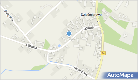 Kapliczka, Figura Świętych, Krzyż, Główna 14, Dziećmierowo 62-035 - Kapliczka, Figura Świętych, Krzyż