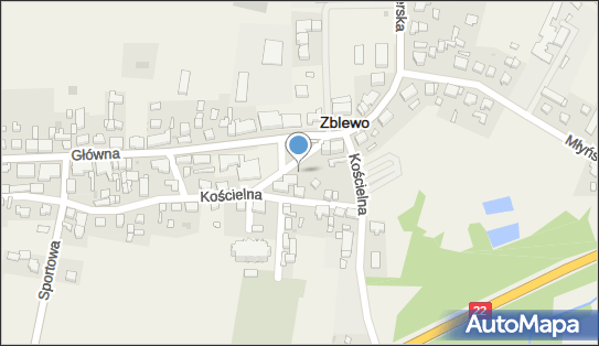 Kapliczka, Figura Świętych, Krzyż, Kościelna 2a, Zblewo 83-210 - Kapliczka, Figura Świętych, Krzyż