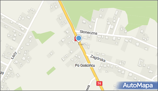 Kapliczka, Figura Świętych, Krzyż, Łódzka74 96 26-085 - Kapliczka, Figura Świętych, Krzyż
