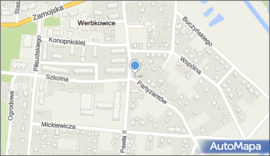 Kapliczka, Figura Świętych, Krzyż, Partyzantów 1, Werbkowice 22-550 - Kapliczka, Figura Świętych, Krzyż