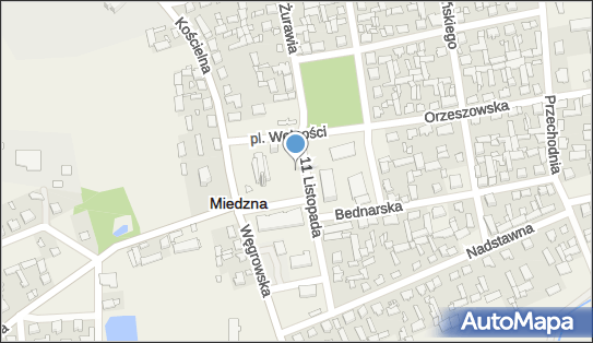 Kapliczka, Figura Świętych, Krzyż, 11 Listopada, Miedzna 07-106 - Kapliczka, Figura Świętych, Krzyż