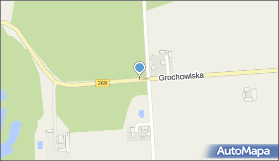 Kapliczka, Figura Świętych, Krzyż, DW 269, Grochowiska - Kapliczka, Figura Świętych, Krzyż