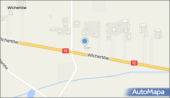Kapliczka, Figura Świętych, Krzyż, DK 72, Wichertów - Kapliczka, Figura Świętych, Krzyż
