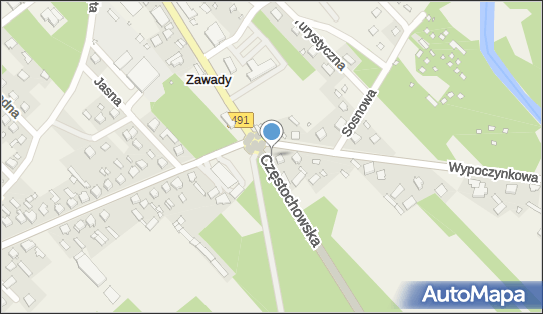 Krzyż, DW 491, Częstochowska, Zawady - Kapliczka, Figura Świętych, Krzyż