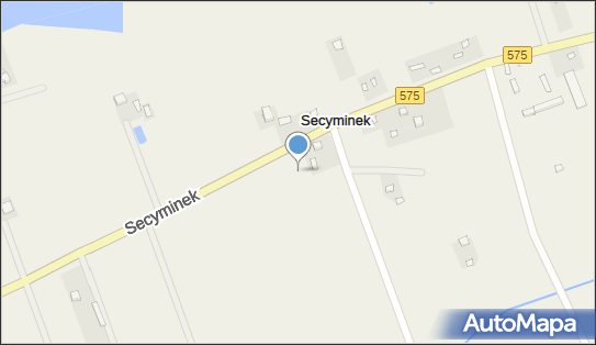 Metalowy krzyż, DW 575, Secyminek - Kapliczka, Figura Świętych, Krzyż