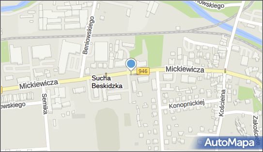 Kiosk, DW 946, Adama Mickiewicza, Sucha Beskidzka - Kiosk