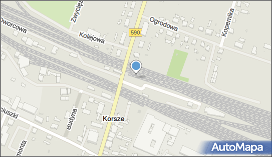 Parowóz Ol49-38, Dworcowa, Korsze 11-430 - Kolejnictwo