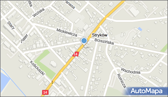 Kwiaciarnia, DK 14 x DW 708, Warszawska, Stryków - Kwiaciarnia