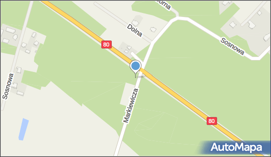 Parking Leśny, DK 80, Czarne Błoto - Leśny - Parking