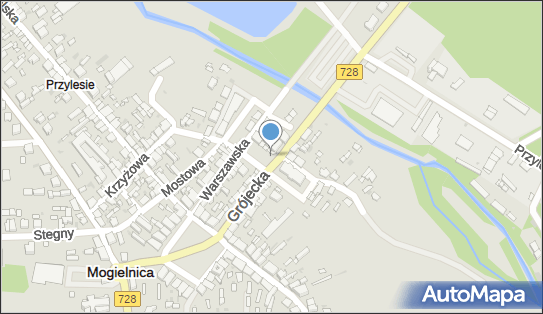 Monitoring miejski, DW 728, Grójecka, Mogielnica - Monitoring miejski