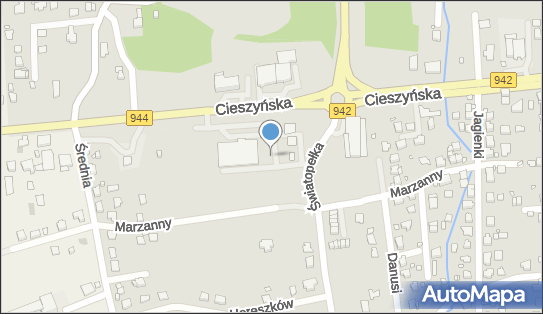 Paczkomat InPost BBI61M, Cieszyńska 465, Bielsko-Biała 43-382