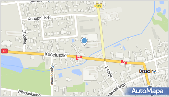 Paczkomat InPost BRN01M, Ludwika Waryńskiego 1, Brzeziny 95-060